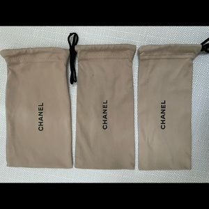 CHANEL Eyeglass/Sunglass Soft Drawstring Cases (3)